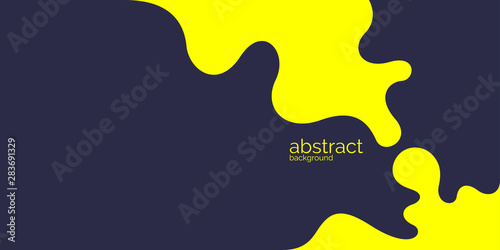 Bright poster with dynamic waves. Vector illustration in minimal style. Abstract background.