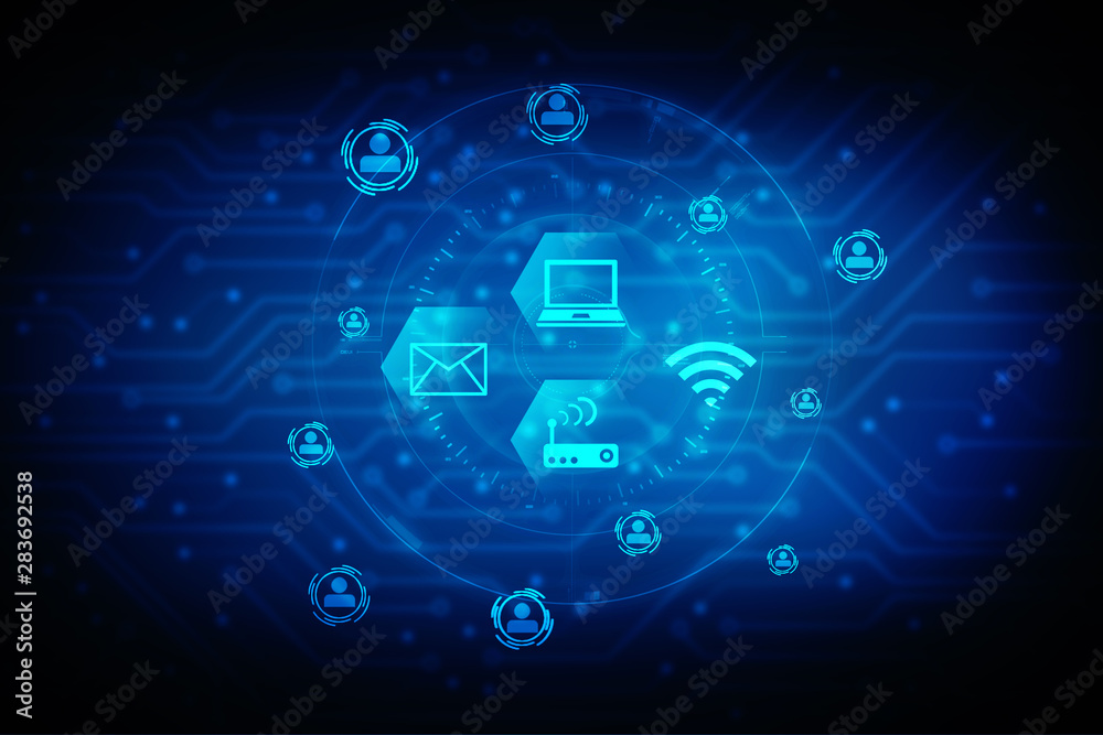 2d illustration technology background 2d illustration technology background