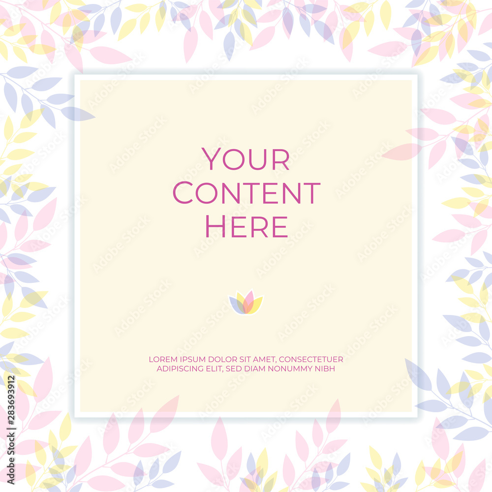 Sweet pastel color background banner with copy space