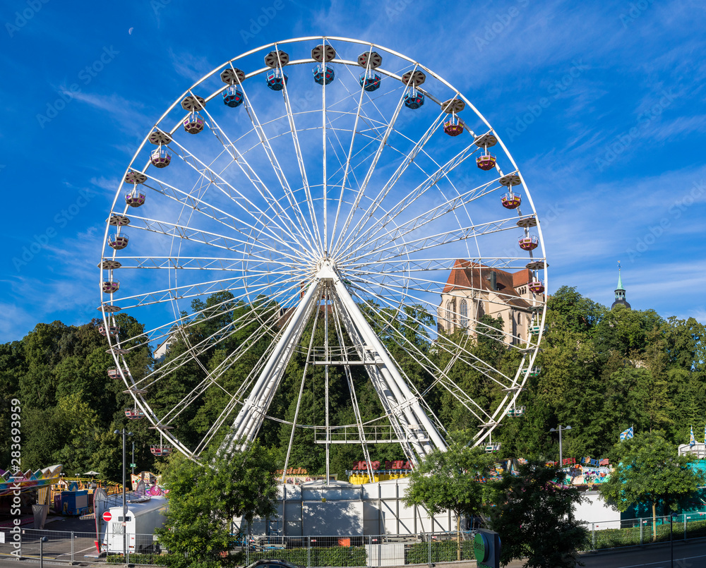 Panorama Riesenrad Backnanger Stadtfest mehr Himmel