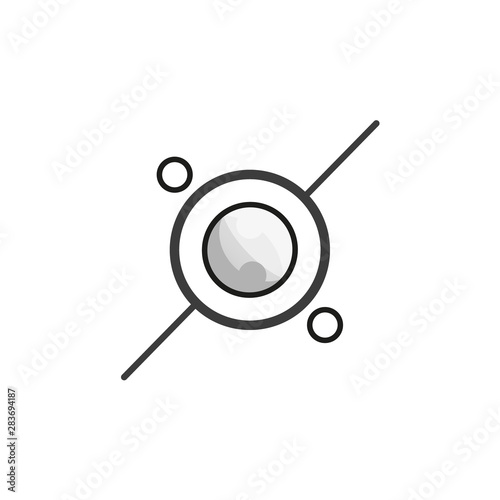 Vector logo of an atom isolated on a white background