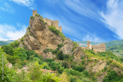 Roccascalegna (Italy) - The suggestive medieval castle on the rock in Abruzzo region, beside Majella National Park, province of Chieti