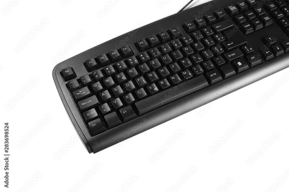 Computer, pc keyboard isolated on white background