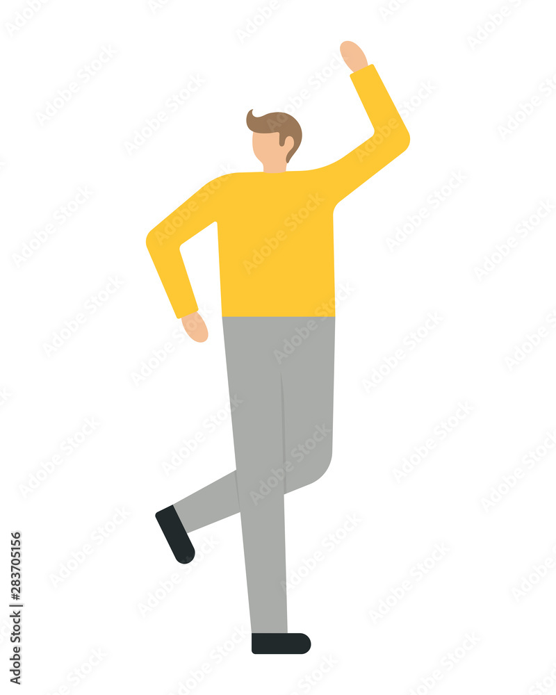 Happy business man jumping on a white background Happy business man jumping on a white background
