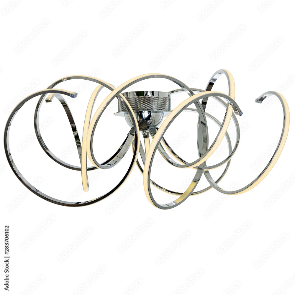 LED Ceiling Light. Modern chandelier isolated on white background LED Ceiling Light. Modern chandelier isolated on white background