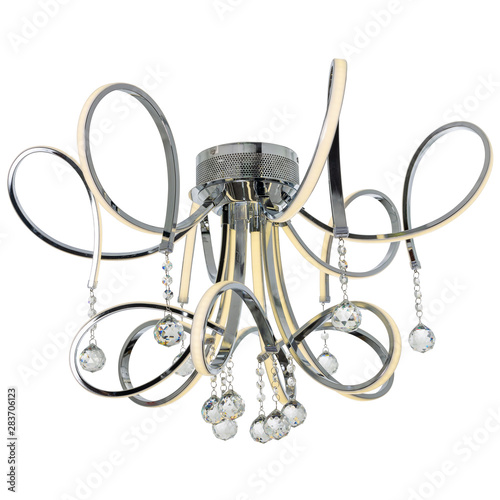 LED Ceiling Light. Modern chandelier isolated on white background