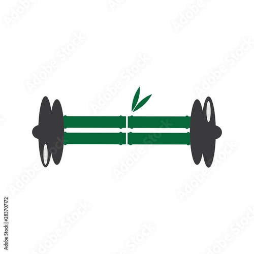 gym of bamboo logo vector