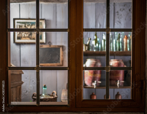 The old, vintage window to a store © wlad074