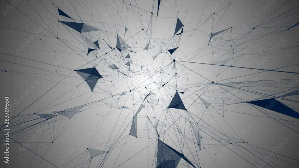 Plexus abstract technology and engineering background with original organic motion. Dotted particle technology background, enterprise production promotion, simple business technology particles.