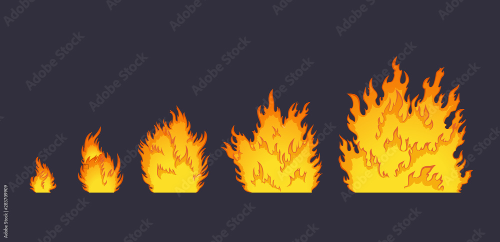 Cartoon explosion fire effect. Effect boom, explode flash, bomb comic book,  vector illustration. Animation for game of the explosion effect, broken  into separate frames. Stock Vector | Adobe Stock