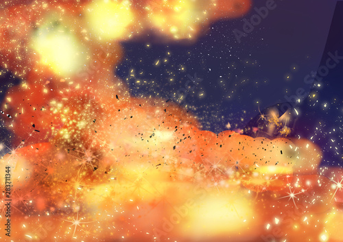 boom, abstract space background