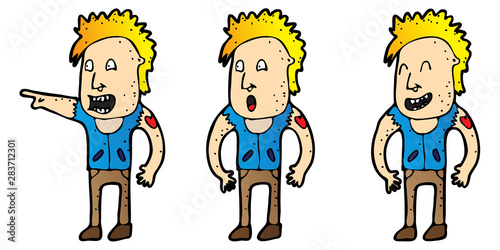 Explainer character design with theme of teenage boy