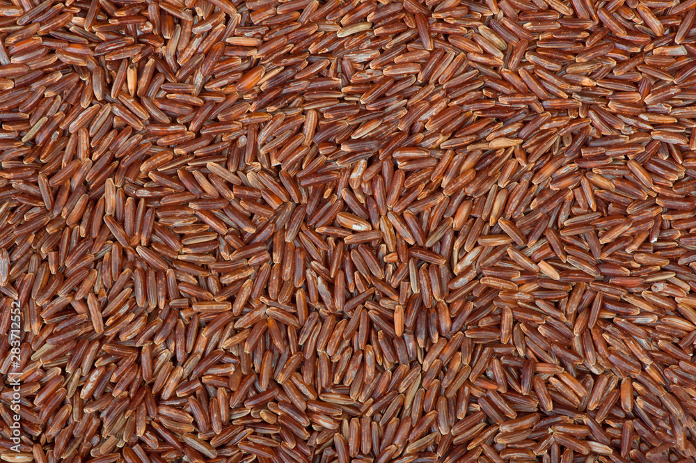 Surface covered with the red rice