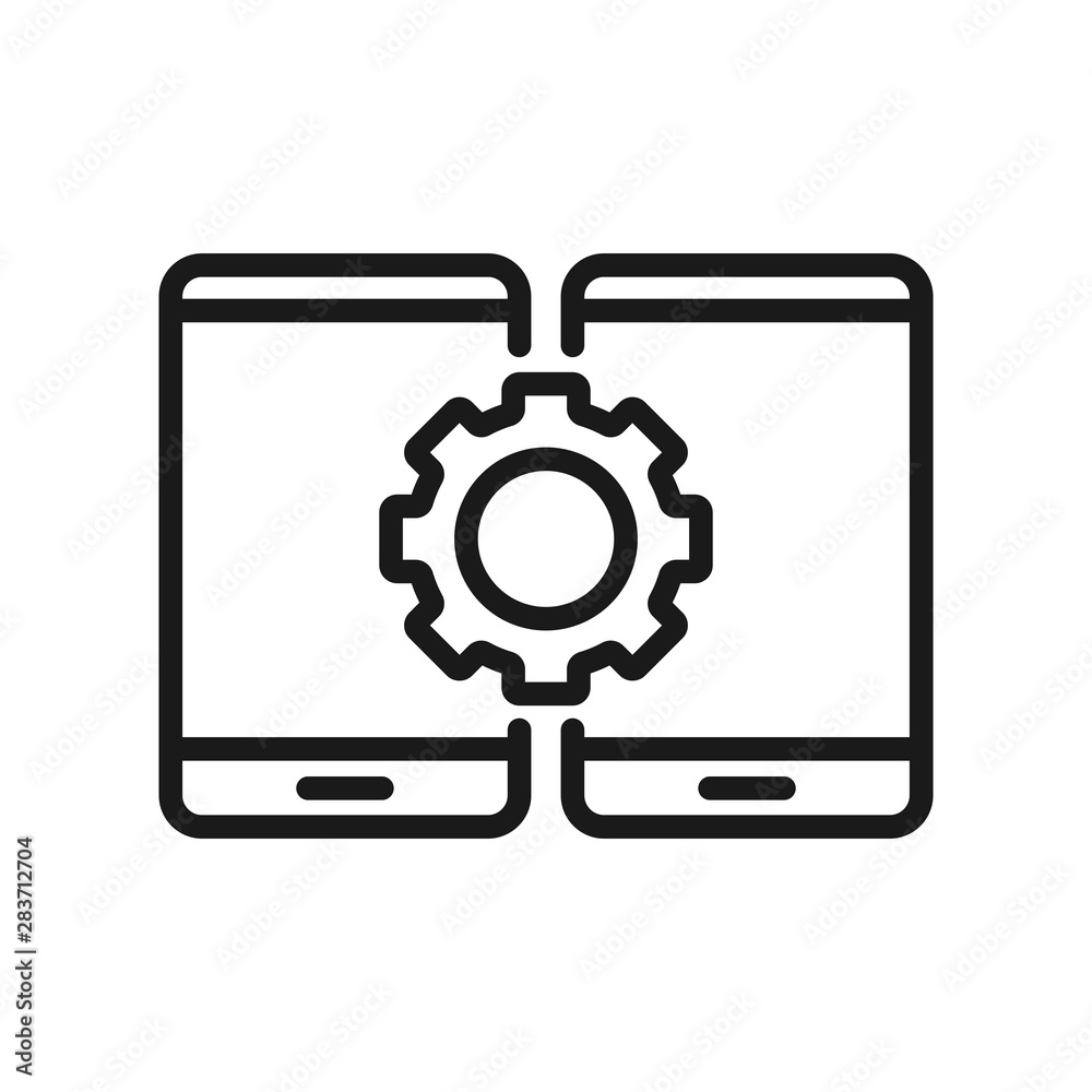 smartphone optimization - minimal line web icon. simple vector illustration. concept for infographic, website or app. smartphone optimization - minimal line web icon. simple vector illustration. concept for infographic, website or app.