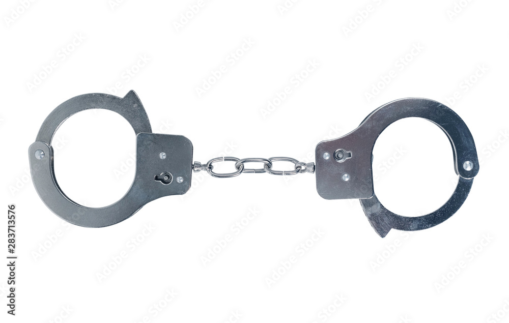 Handcuffs isolated on white Handcuffs isolated on white