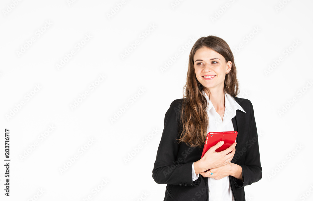 Western businesswomen with tablets and looking for new ways to sell products and interact with customers happily. Western businesswomen with tablets and looking for new ways to sell products and interact with customers happily.