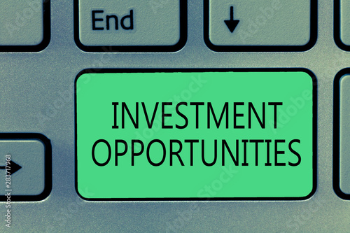Wallpaper Mural Writing note showing Investment Opportunities. Business photo showcasing a Purchase that has a chance to Gain Value. Torontodigital.ca