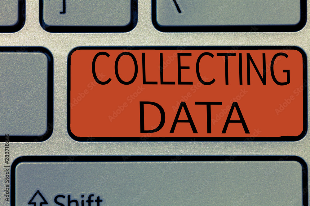 Writing note showing Collecting Data. Business photo showcasing Gathering and measuring information on variables of interest. Writing note showing Collecting Data. Business photo showcasing Gathering and measuring information on variables of interest.