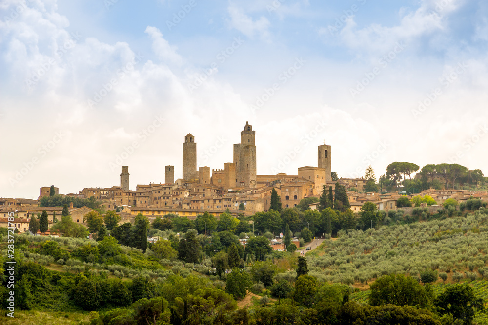 San Gimignano is a small medieval town near Siena, Tuscany, Italy