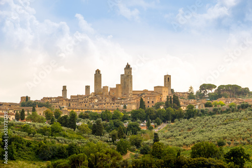 San Gimignano is a small medieval town near Siena  Tuscany  Italy