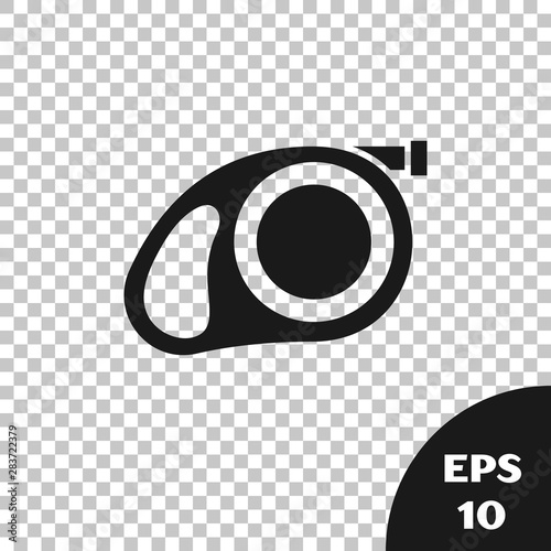 Black Retractable cord leash with carabiner icon isolated on transparent background. Pet dog lead. Pet supplies. Animal accessory for outdoors walk. Vector Illustration