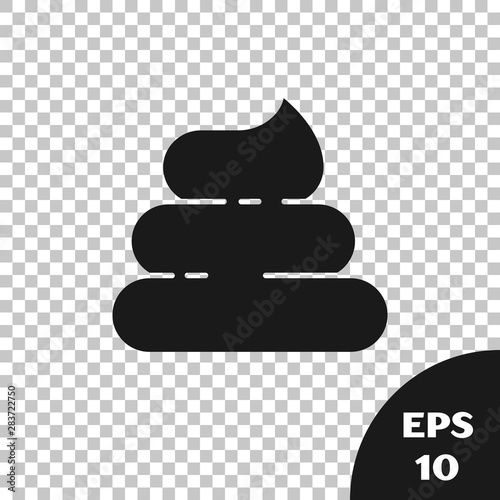 Black Shit icon isolated on transparent background. Vector Illustration