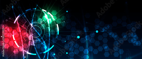 Abstract tech background. Futuristic technology interface