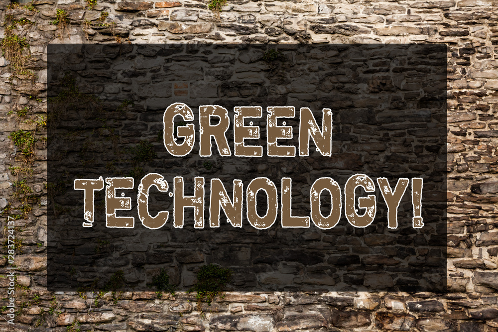 Handwriting text writing Green Technology. Conceptual photo mitigate ...