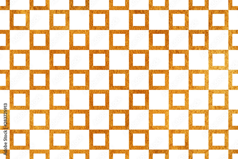 Golden painted square pattern. Golden painted square pattern.