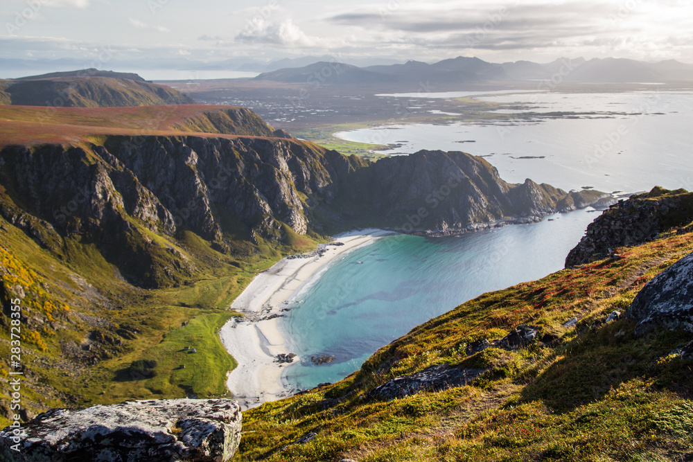 Mount Matind hike, in Bleik in Norway