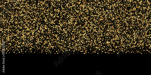 Gold stars luxury sparkling confetti. Scattered sm