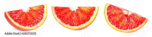 Wallpaper Mural Slice of red blood orange isolated on white background Torontodigital.ca