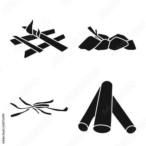 Vector design of rough and forestry icon. Set of rough and nature stock symbol for web.