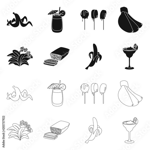 Isolated object of natural and vegetarian icon. Collection of natural and eating vector icon for stock.