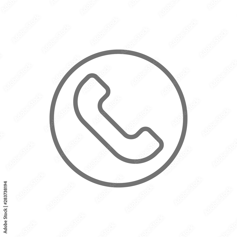 Phone handset, call center, telephone line icon. Phone handset, call center, telephone line icon.