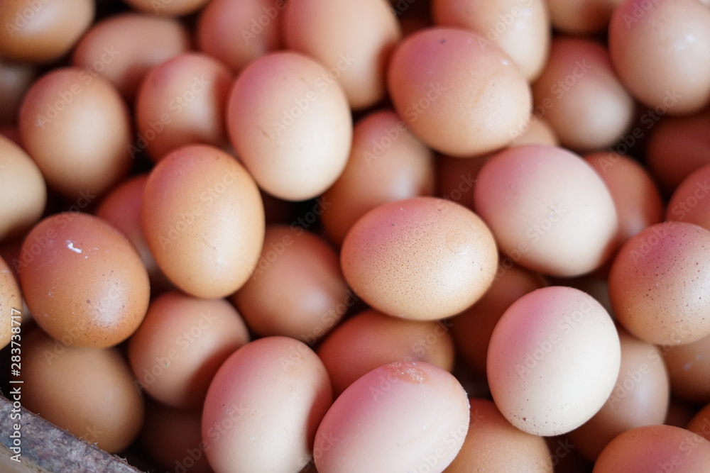 Pile of red chicken eggs - seamless pattern, background Pile of red chicken eggs - seamless pattern, background