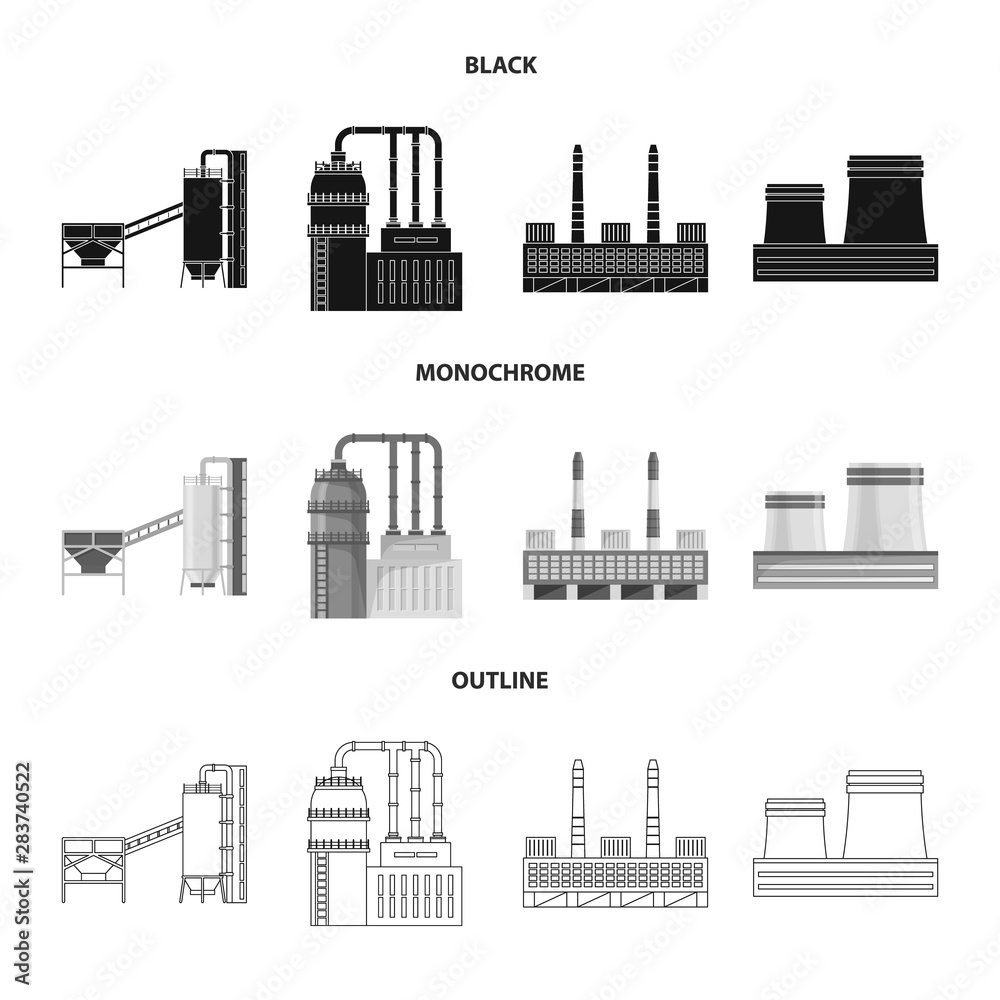 Vector illustration of production and structure logo. Set of production and technology vector icon for stock.