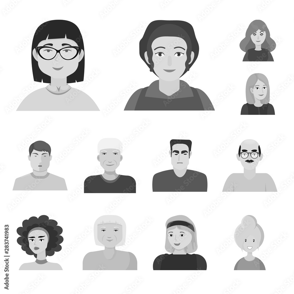 Isolated object of profession and office logo. Set of profession and fashion stock vector illustration. Isolated object of profession and office logo. Set of profession and fashion stock vector illustration.