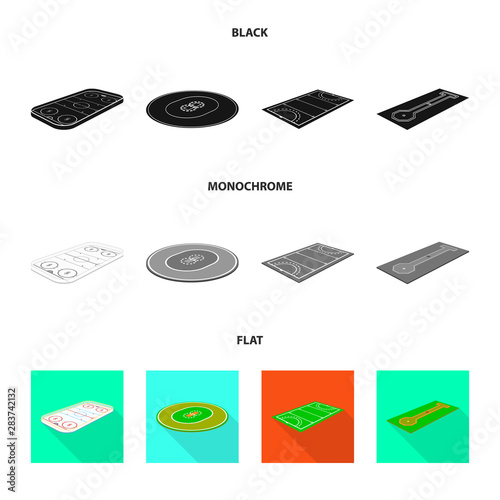 Vector design of playground and sport symbol. Set of playground and scene vector icon for stock.