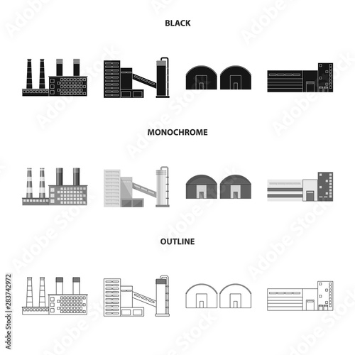 Vector illustration of production and structure icon. Set of production and technology vector icon for stock.