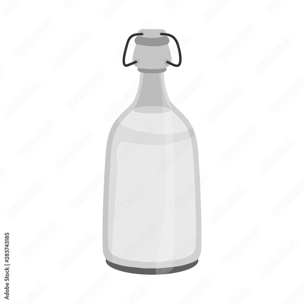 Vector illustration of bottle and milk sign. Collection of bottle and drink stock symbol for web. Vector illustration of bottle and milk sign. Collection of bottle and drink stock symbol for web.