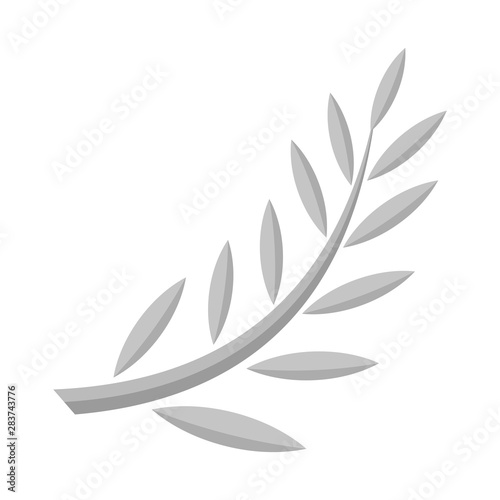 Vector design of laurel and gold symbol. Collection of laurel and leaves stock symbol for web.