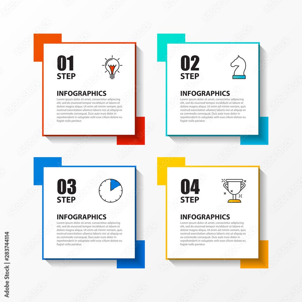 Infographic design template. Creative concept with 4 steps Infographic design template. Creative concept with 4 steps