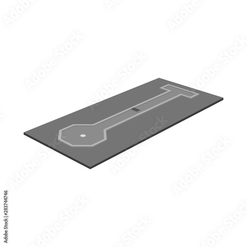 Vector design of golf and mini symbol. Collection of golf and field stock symbol for web.