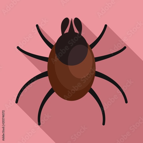 Animal mite icon. Flat illustration of animal mite vector icon for web design