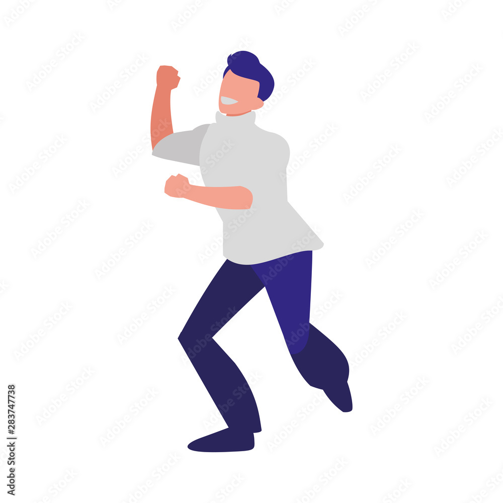 young dancer disco style character young dancer disco style character