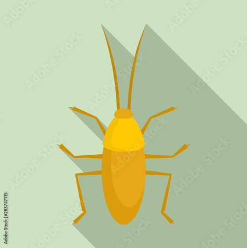 Cockroach icon. Flat illustration of cockroach vector icon for web design