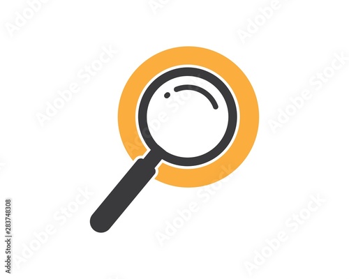 magnifier icon logo vector illustration design