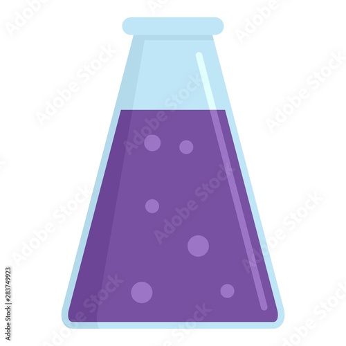 Violet chemical substance icon. Flat illustration of violet chemical substance vector icon for web design