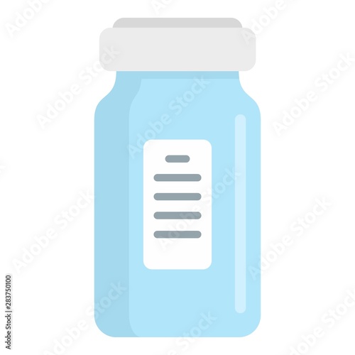 Injection liquid bottle icon. Flat illustration of injection liquid bottle vector icon for web design